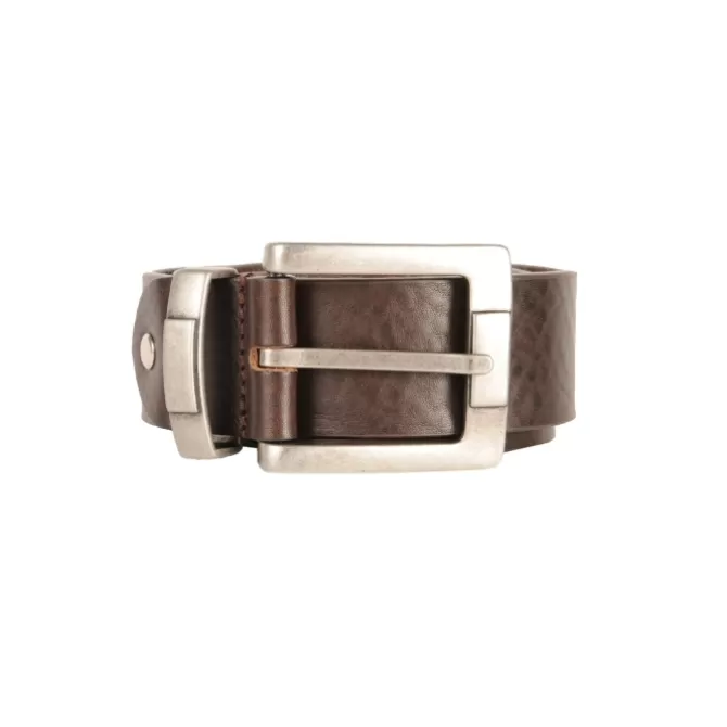 Sale Ceinture large pour homme en cuir marron | 85-105 cm | Cuir pleine fleur Homme Ceinture En Cuir