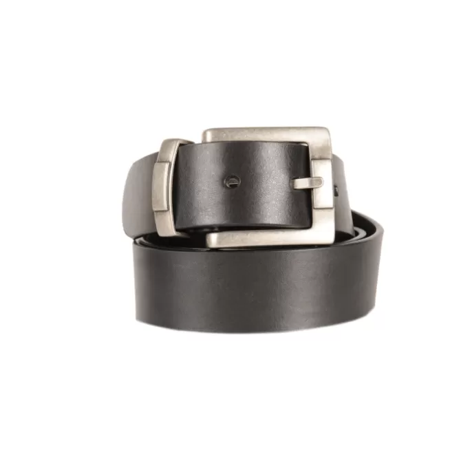 Sale Ceinture large pour homme en cuir noir | 85-105 cm | Cuir pleine fleur Homme Ceinture En Cuir