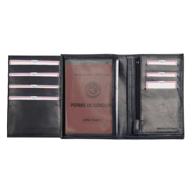 Discount Portefeuille 4 volets vintage en cuir - Homme Portefeuille Cuir