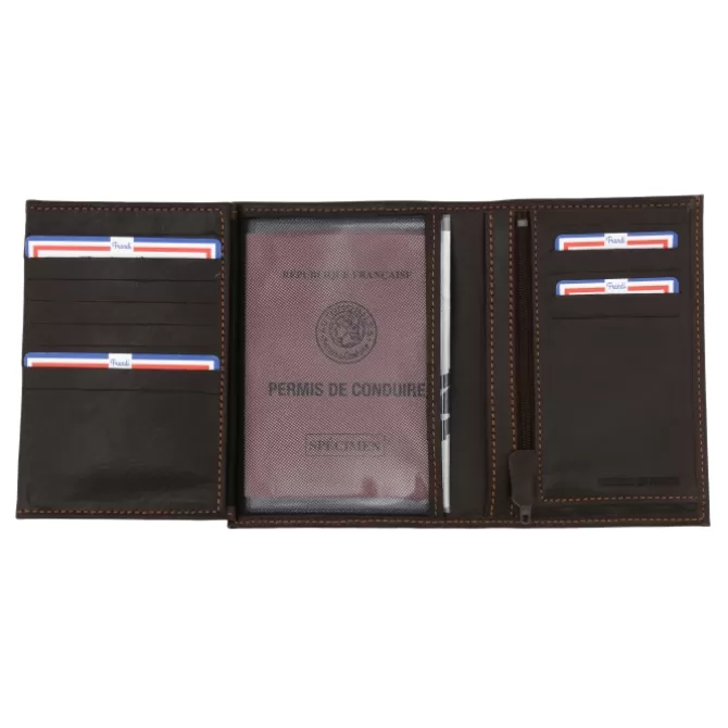 Discount Portefeuille 4 volets vintage en cuir - Homme Portefeuille Cuir