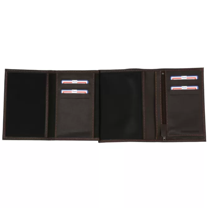 Discount Portefeuille 4 volets vintage en cuir - Homme Portefeuille Cuir